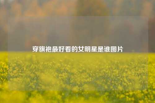 穿旗袍最好看的女明星是谁图片