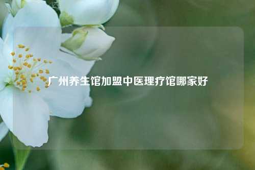 广州养生馆加盟中医理疗馆哪家好