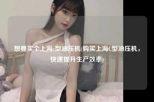 想要买个上海c型油压机(购买上海C型油压机，快速提升生产效率)