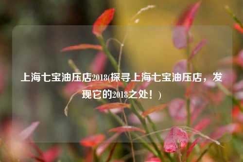 上海七宝油压店2018(探寻上海七宝油压店，发现它的2018之处！)