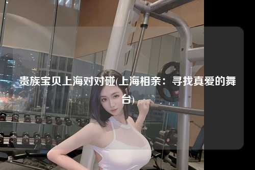 贵族宝贝上海对对碰(上海相亲：寻找真爱的舞台)